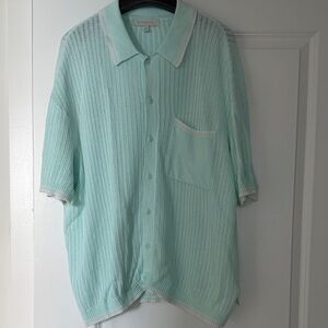 Mint Green Short Sleeve Knit Shirt